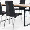 AABENRAA L160 tafel eiken + 4 HAVNDAL stoelen zwart