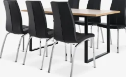 AABENRAA L160 tafel eiken + 4 HAVNDAL stoelen zwart