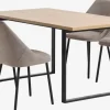 AABENRAA L160 tafel eiken + 4 VELLEV stoelen zand/zwart