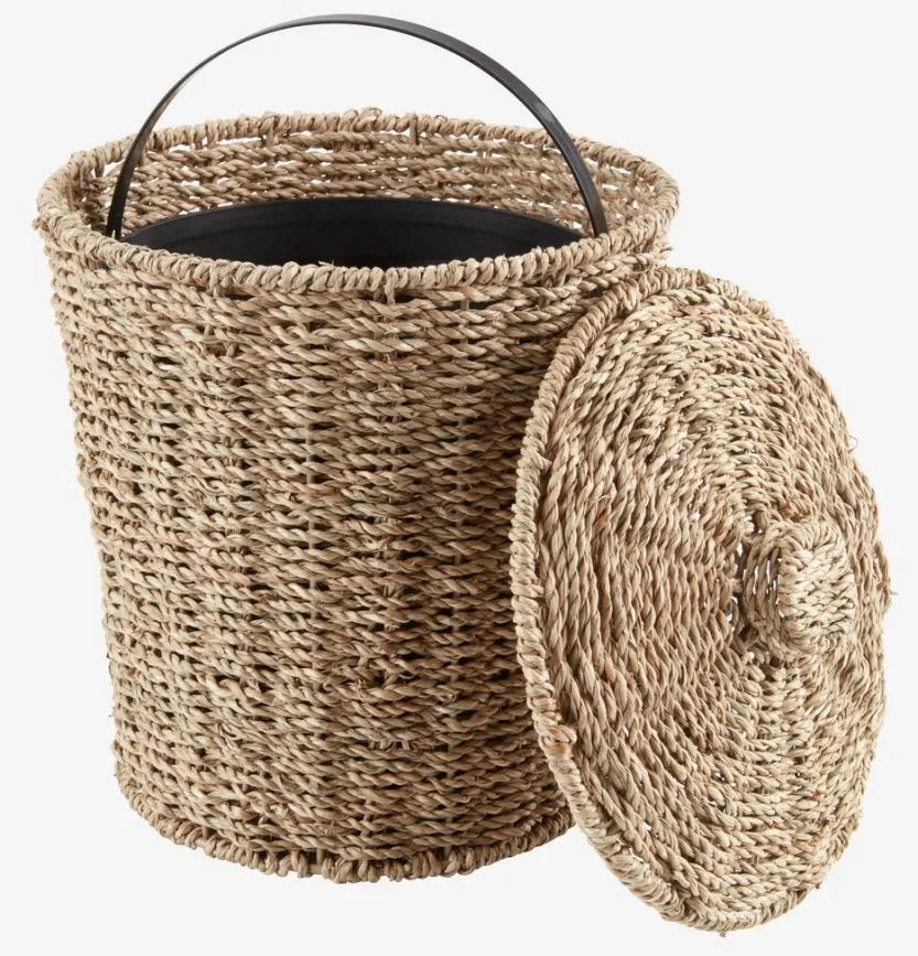 Afvalemmer VEGBY 5L zeegras