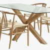 AGERBY L190 tafel eiken + 4 GUDERUP stoelen eiken/naturel