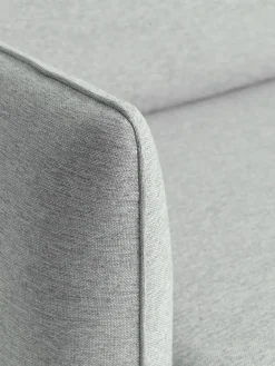 Bank AARHUS chaise longue links lichtgrijze stof