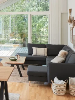 Bank AARHUS hoek links donkergrijze stof