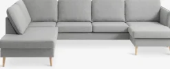 Bank AARHUS hoek links lichtgrijze stof