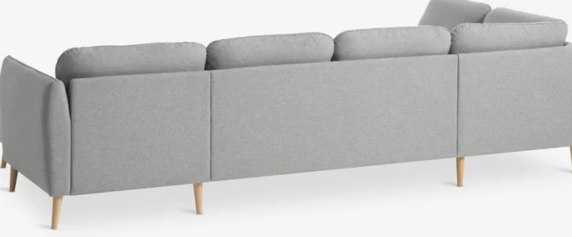 Bank AARHUS hoek links lichtgrijze stof