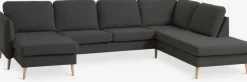 Bank AARHUS hoek rechts donkergrijze stof