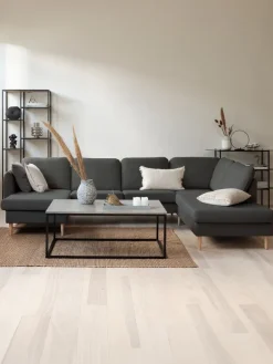 Bank AARHUS hoek rechts donkergrijze stof