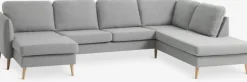 Bank AARHUS hoek rechts lichtgrijze stof