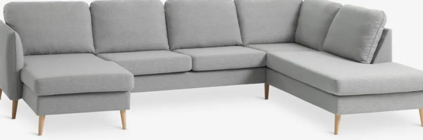 Bank AARHUS hoek rechts lichtgrijze stof