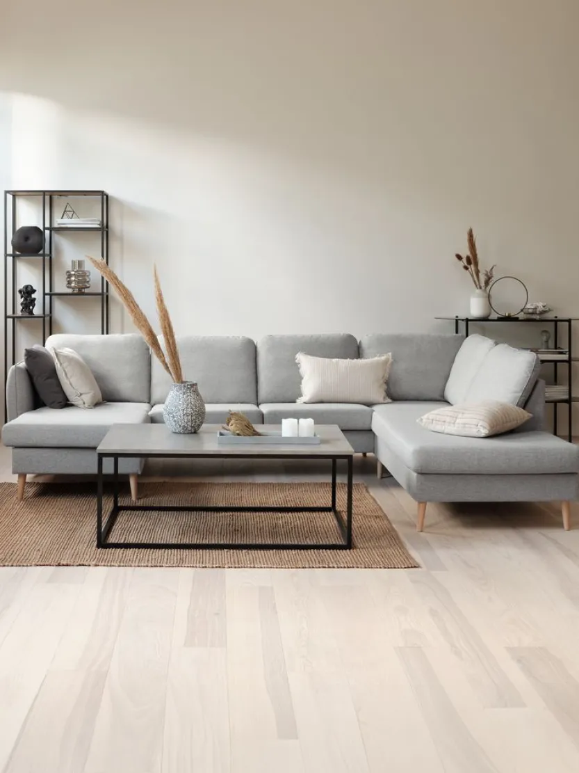 Bank AARHUS hoek rechts lichtgrijze stof