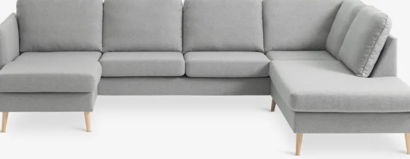Bank AARHUS hoek rechts lichtgrijze stof