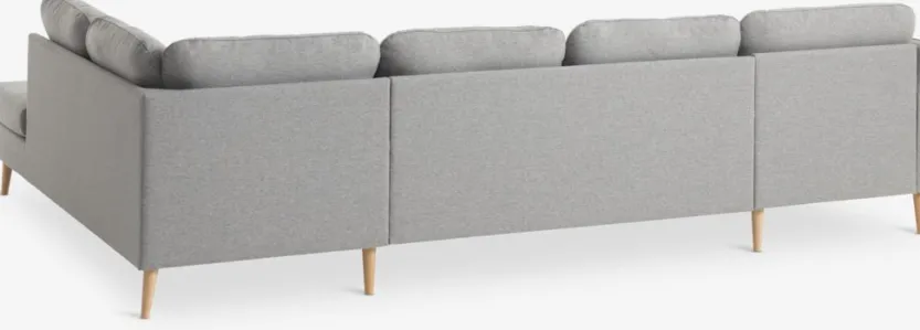 Bank AARHUS hoek rechts lichtgrijze stof