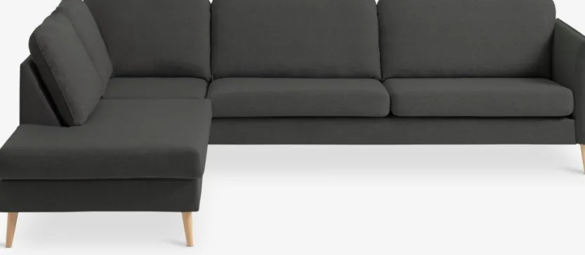 Bank AARHUS open einde links donkergrijze stof