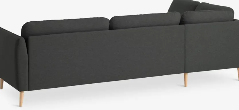 Bank AARHUS open einde links donkergrijze stof