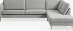 Bank AARHUS open einde rechts lichtgrijze stof