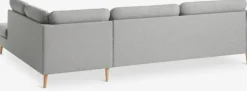 Bank AARHUS open einde rechts lichtgrijze stof