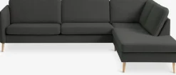 Bank AARHUS open einde rechts donkergrijze stof