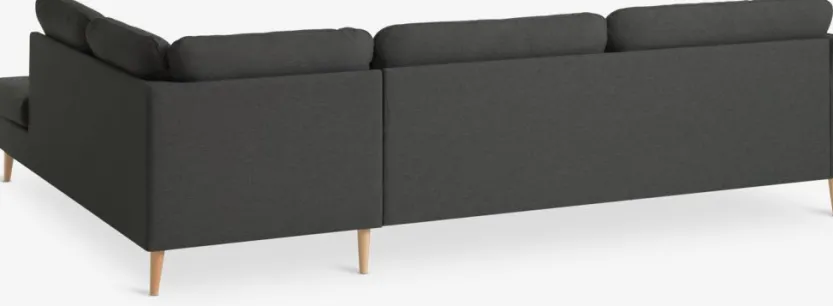 Bank AARHUS open einde rechts donkergrijze stof