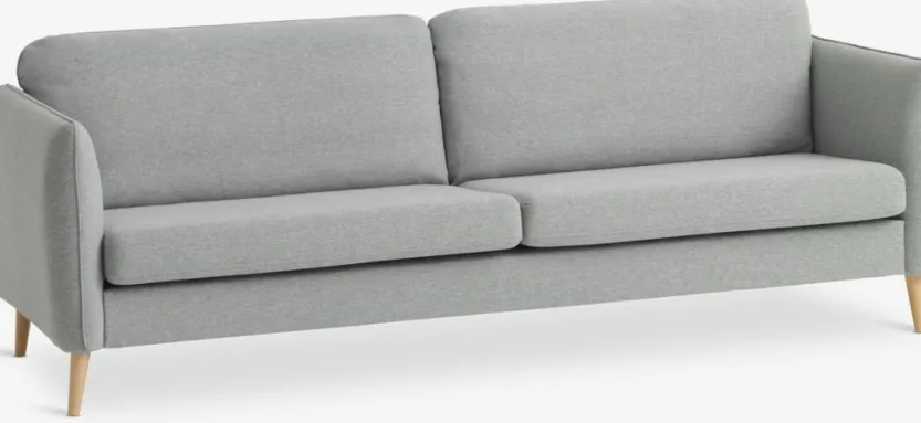 Bank AARHUS 3-zits lichtgrijze stof