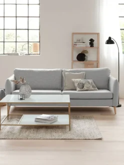 Bank AARHUS 3-zits lichtgrijze stof