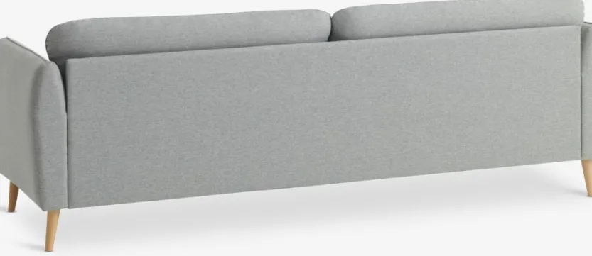 Bank AARHUS 3-zits lichtgrijze stof
