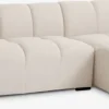 Bank ALLESE chaise longue rechts beige stof