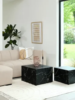 Bank ALLESE chaise longue rechts beige stof