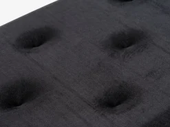 Bank BADSTED met opbergruimte fluweel zwart