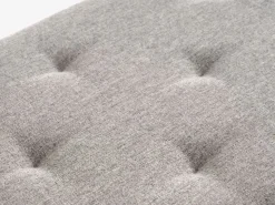 Bank BADSTED met opbergruimte lichtgrijze stof/eiken kleur