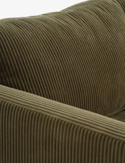 Bank FALSLEV chaise longue corduroy olijfgroen