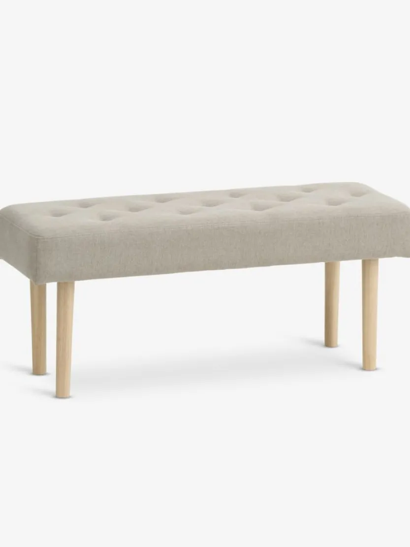 Bank HAGEBRO zandkleurige stof/naturel