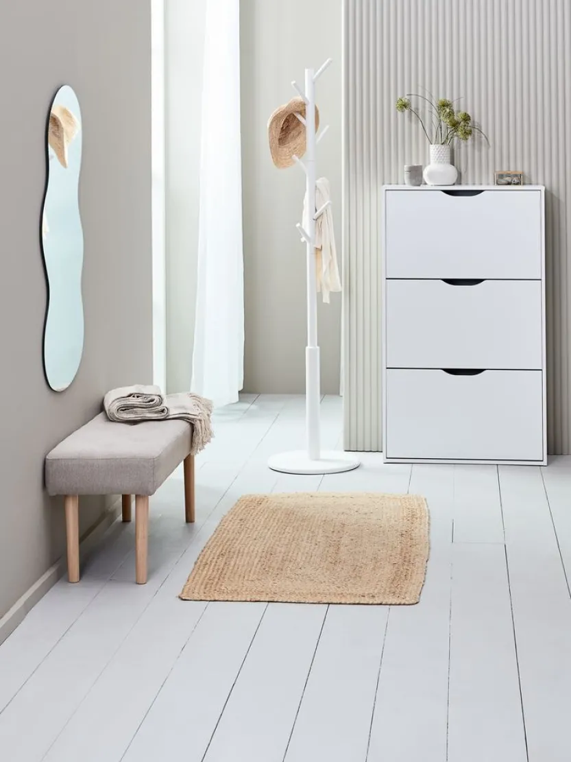 Bank HAGEBRO zandkleurige stof/naturel