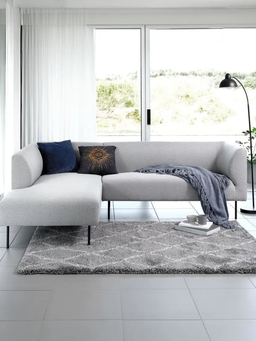 Bank KARE chaise longue links lichtgrijs