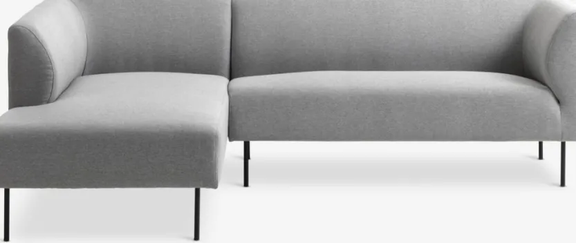 Bank KARE chaise longue links lichtgrijs