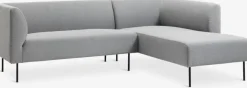 Bank KARE chaise longue rechts lichtgrijs