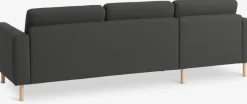 Bank SVALBARD chaise longue donkergrijs