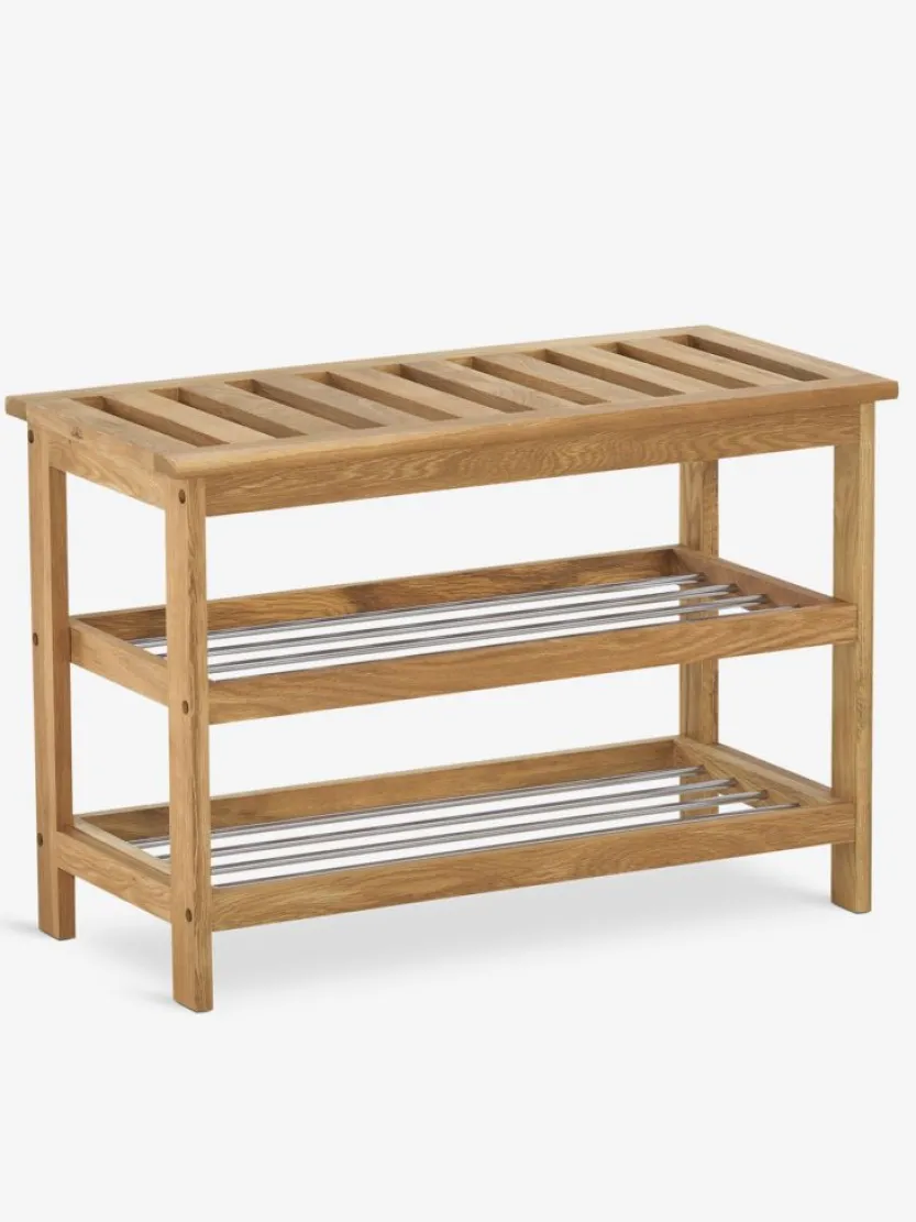 Bank TOMMERUP met schoenenrek eiken