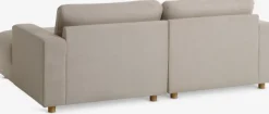 Bank TORNEMARK chaise longue beige stof