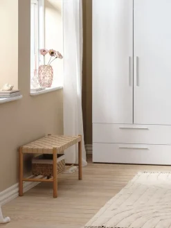 Bank VADEHAVET met schap eiken/naturel