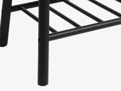 Bank VANDSTED met schap zwarte stof/zwart