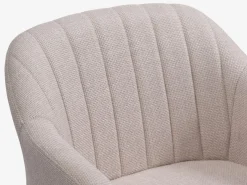 Barkruk ADSLEV beige stof/eiken kleur