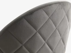 Barkruk GRINDSTED fluweel grijs/zwart