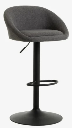 Barkruk TAULOV grijze stof/zwart