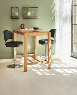 Barkruk VEJERS zwart kunstleer/chroom