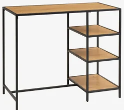 Bartafel TRAPPEDAL 60x120 cm eiken/zwart