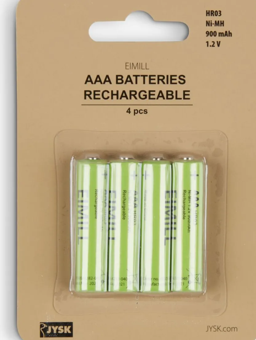 Batterij EIMILL oplaadbaar AAA 4 stuks