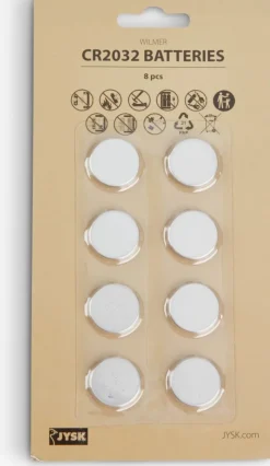 Batterijen WILMER CR2032 8 stuks