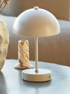 Batterijlamp KENT Ø16xH25cm grijs met touch en timer