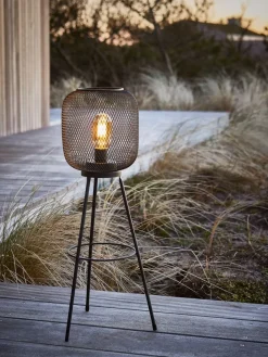 Batterijlamp VANNRIKSE Ø24xH59cm zwart