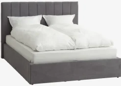 Bedframe AGERFELD 140x200 donkergrijze stof